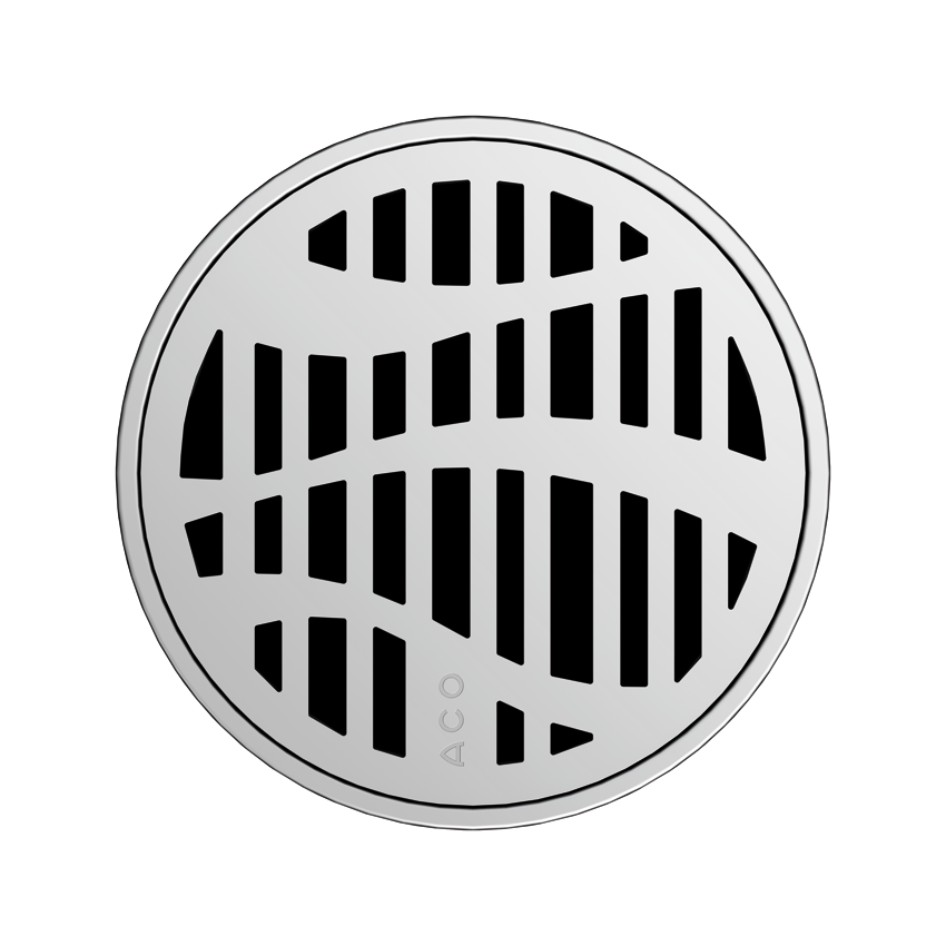 Aco EasyFlow<sup>®</sup> Design Forest 126x126 Chrome okrugla pokrivna perforirana rešetka za podni slivnik od nerđajućeg čelika debljine 5,5mm 5141.25.26