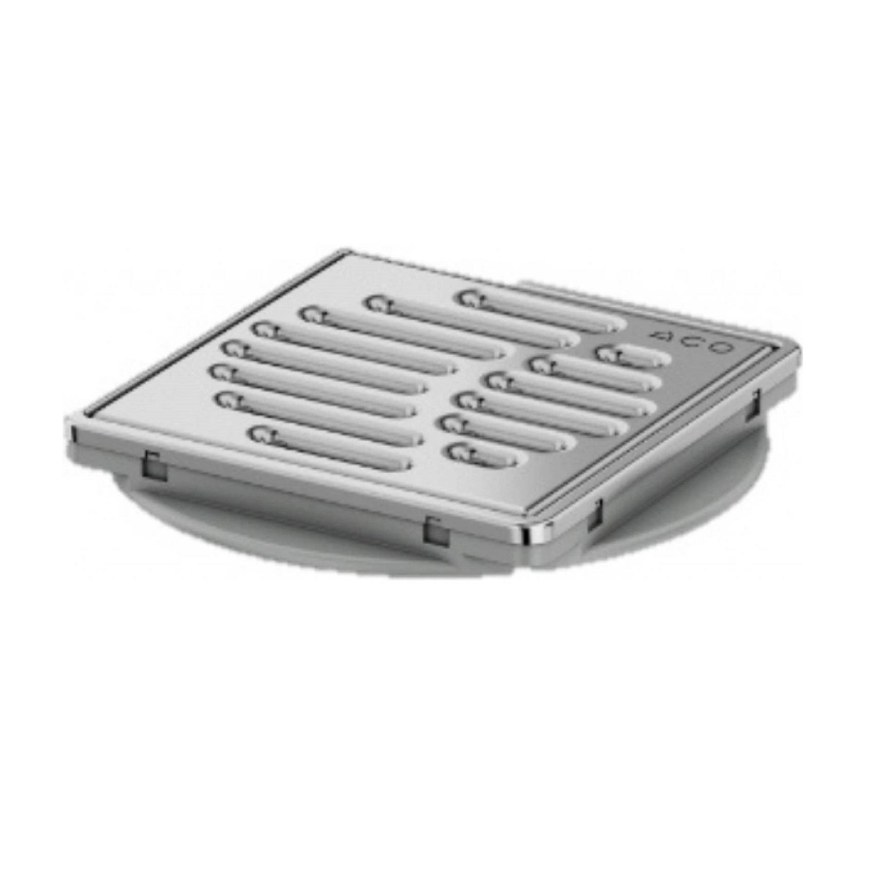 Aco MG Drain 105x105 Chrome pokrivna perforirana rešetka za podni slivnik sa ramom od nerđajućeg čelika debljine 2mm 9010.68.06