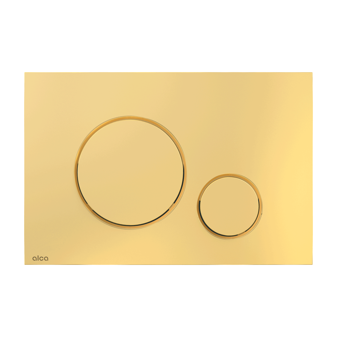 Alca Drain Thin M675 Polished Gold Optic taster za ugradne vodokotliće dvokoličinski sa okruglom tipkom debljine 5,5mm