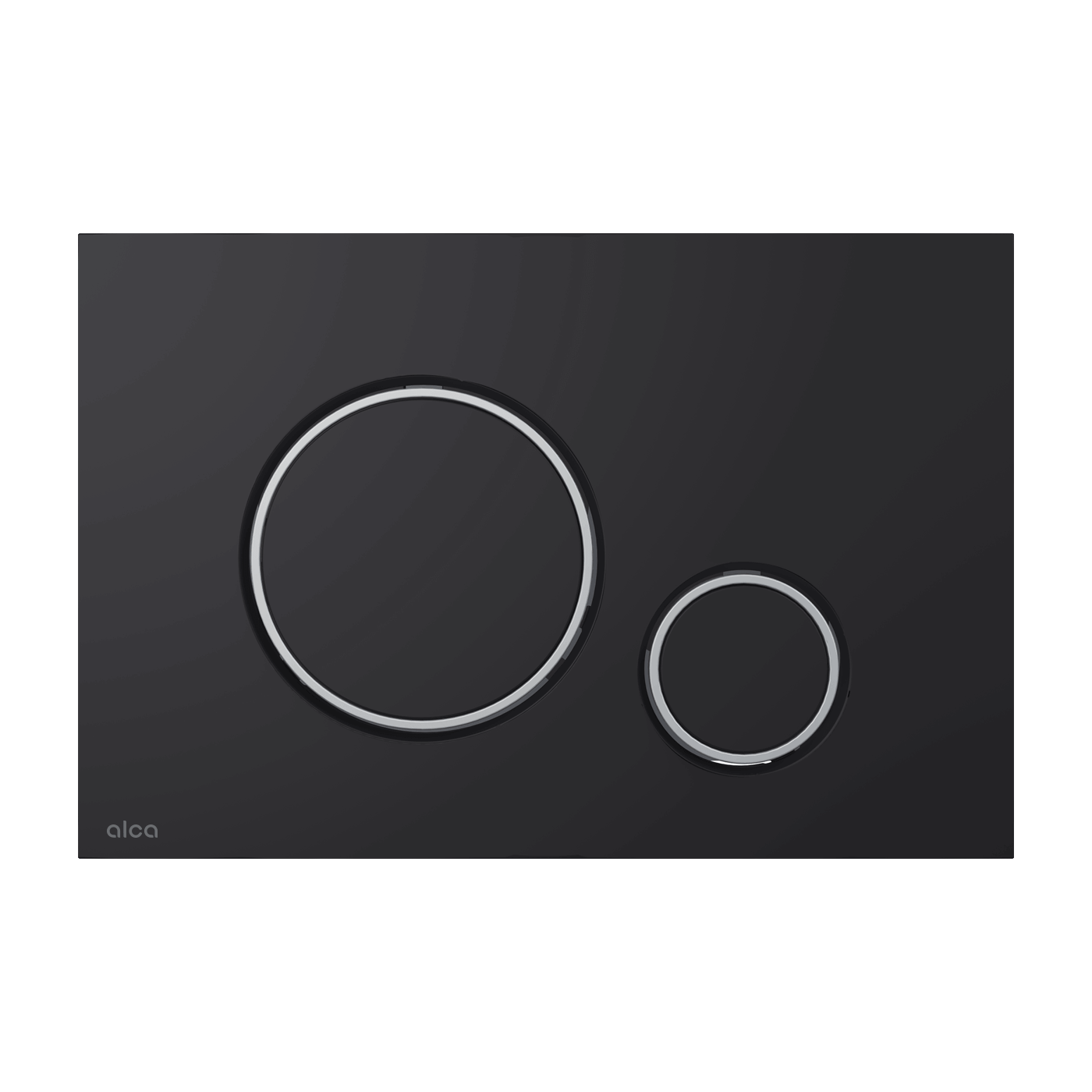 Alca Drain Thin M778 Matt Black / Chrome taster za ugradne vodokotliće dvokoličinski sa okruglom tipkom debljine 5,5mm