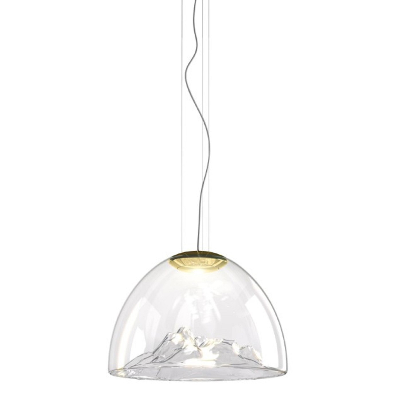 Axolight Mountain View Crystal/Gold 3000K 1x18W 2285lm 220-240V AC 50x50x250 1xLED lampa visilica dimabilna SPMOUNTACSORLED