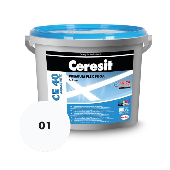 Ceresit CE 40 Premium Flex Fuga (01) bela 2kg masa za fugovanje vodoodbojna za spoljašnje i unutrašnje prostore