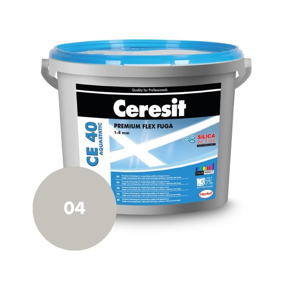 Ceresit CE 40 Premium Flex Fuga (04) srebrno-siva 2kg masa za fugovanje vodoodbojna za spoljašnje i unutrašnje prostore