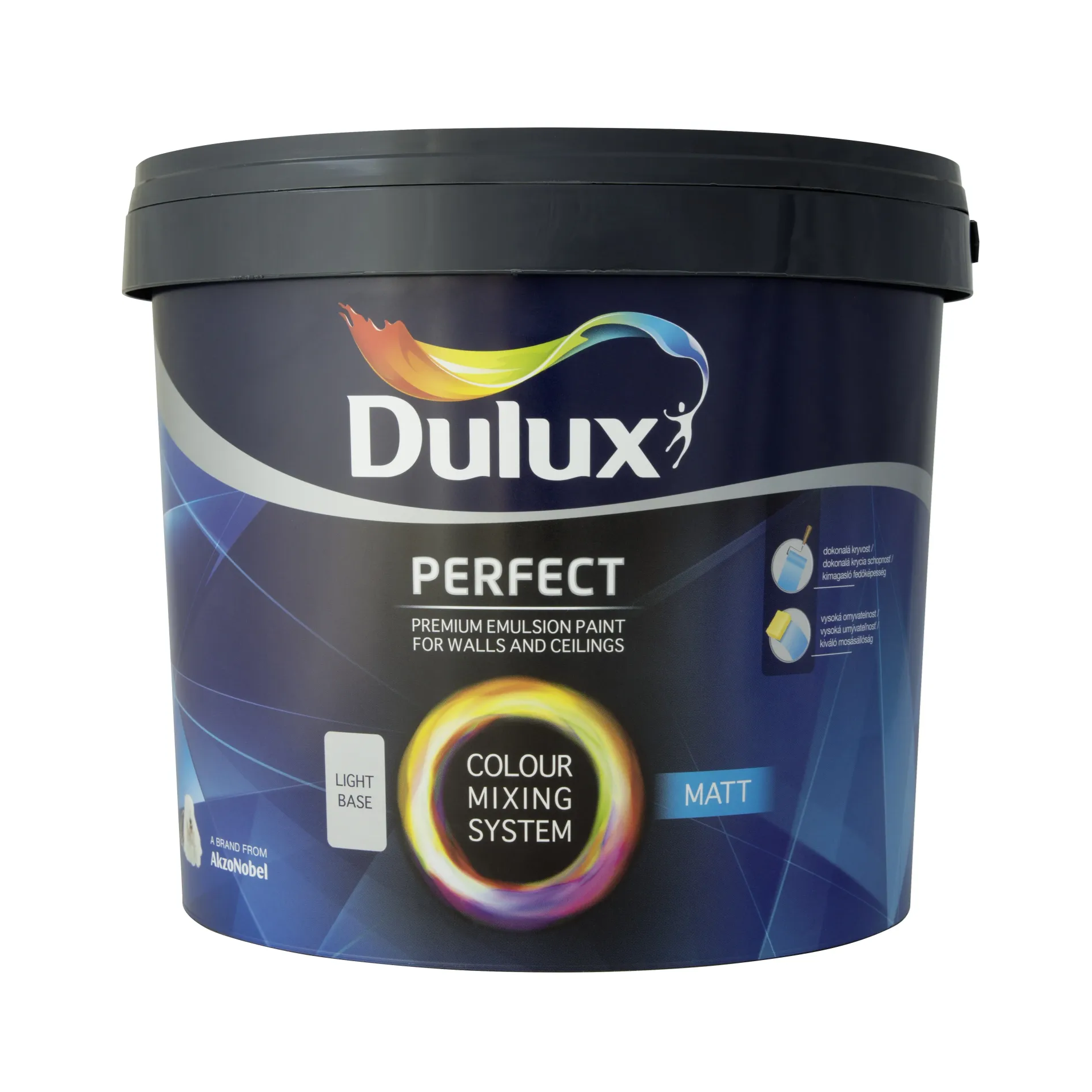 Dulux Perfect L-BASE Matt 5L visokokvalitetna lateks emulziona visokoperiva paropropusna boja za unutrašnje zidove za toniranje (0,06L/m2)