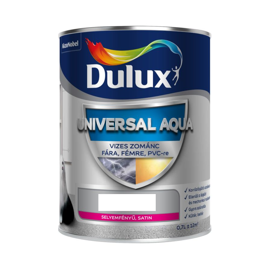 Dulux Universal Aqua (Weathershield White) White RAL 9010 Saten 0,7L univerzalna brzosušeća visokokvalitetna emajl boja na bazi vode za drvo, metal i plastiku blagog mirisa, pogodna za spoljnu upotrebu i za PVC (0,07L/m2)