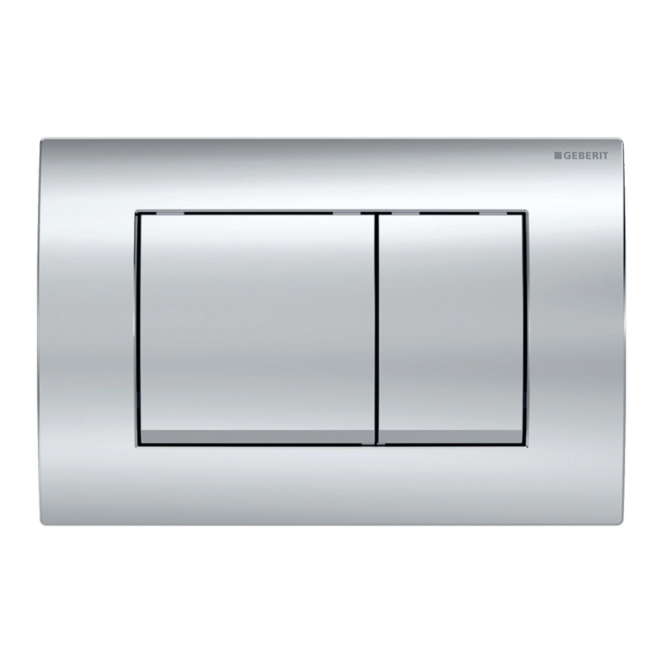 Geberit Delta30 Gloss Chrome taster za ugradne vodokotliće dvokoličinski pravougaoni 115.137.21.1