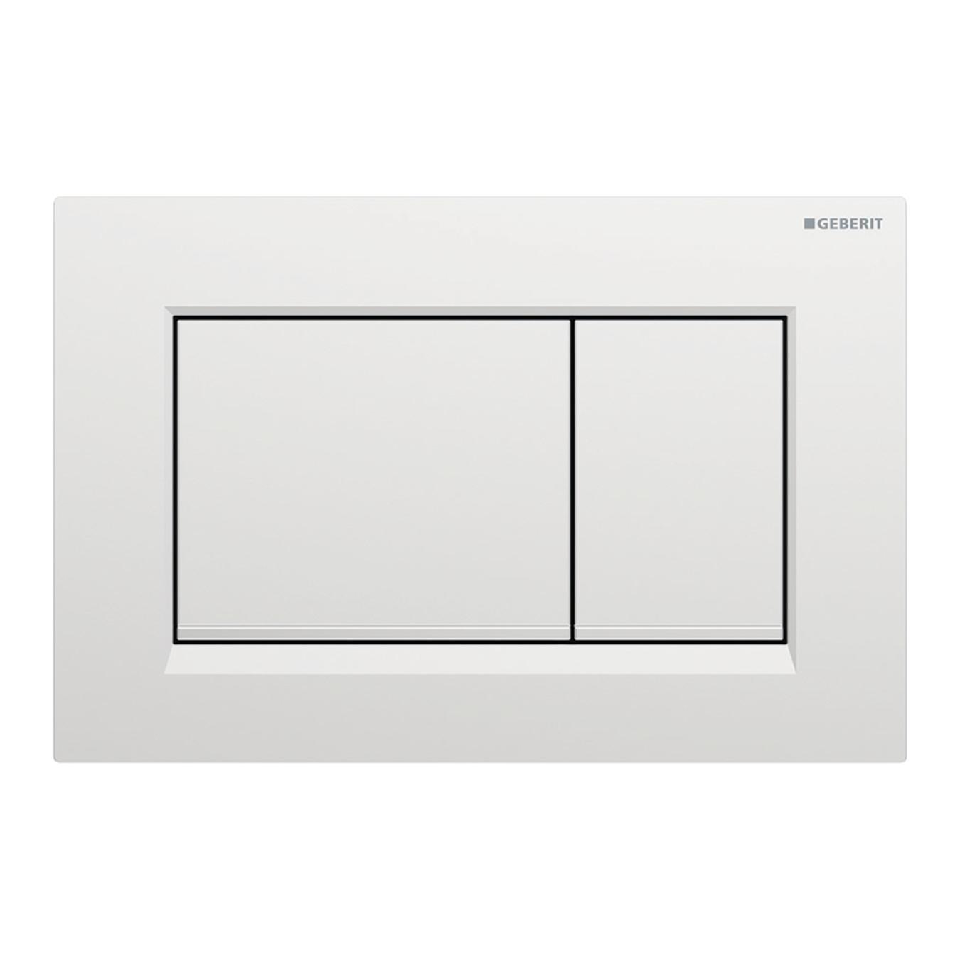 Geberit Sigma30 Matt Chrome / Gloss Chrome taster za ugradne vodokotliće dvokoličinski četvrtasti 115.883.KN.1