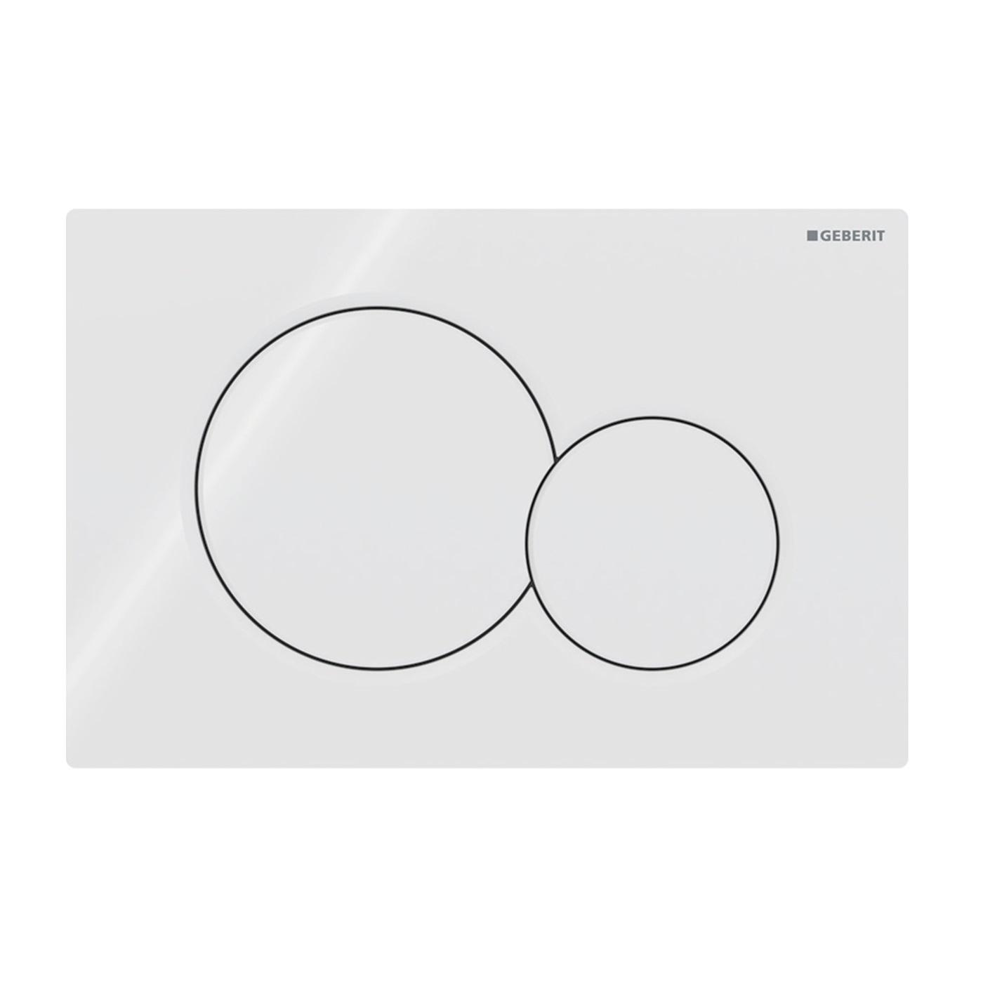 Geberit Sigma01 White Glossy taster za ugradne vodokotliće dvokoličinski sa okruglom tipkom debljine 13mm 115.770.11.5