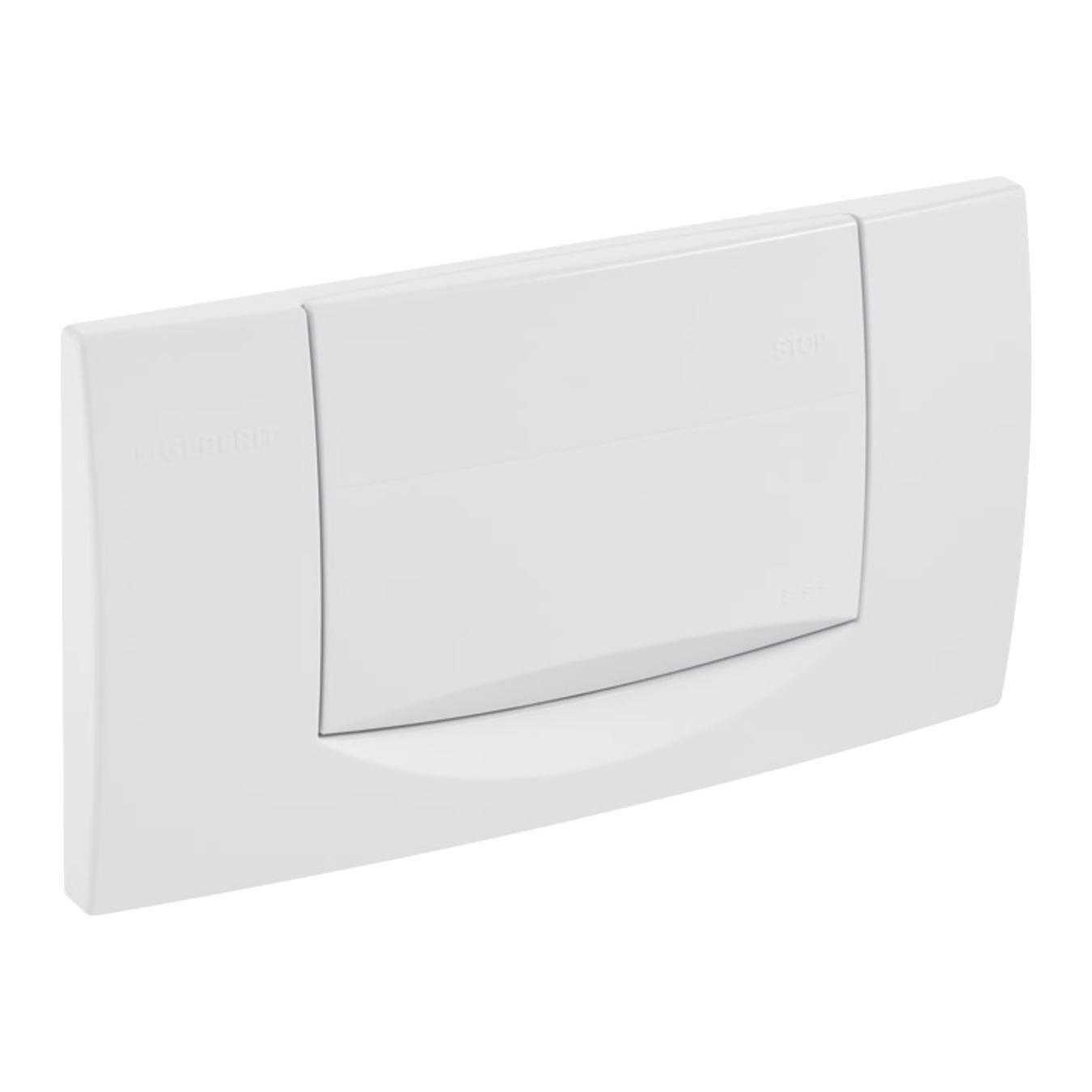 Geberit  Twinline 200F White taster za ugradne vodokotliće jednokoličinski četvrtasti 115.222.11.1