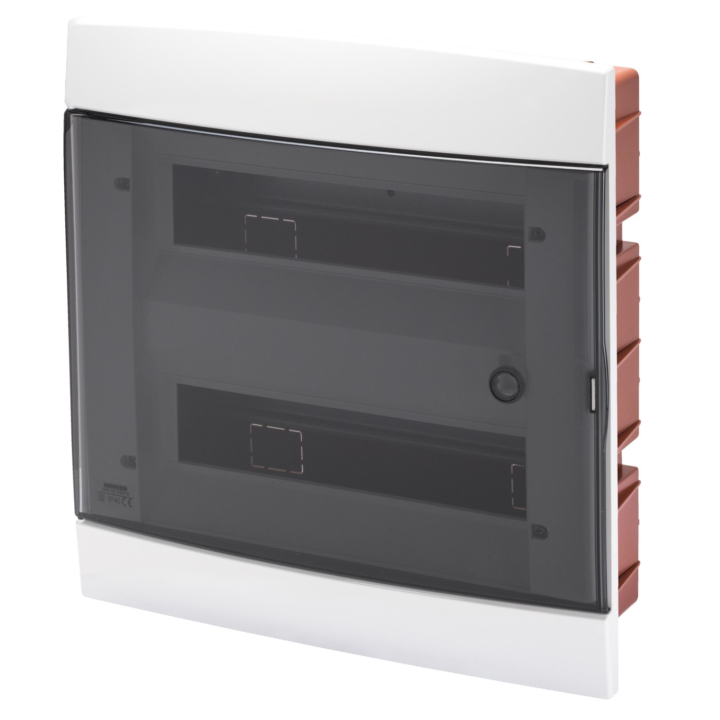 Gewiss 40 CDI 2x12M White / Smoked Transparent razvodna tabla ugradna 32,8x10,8x33,8 400V 125A GW40233TB