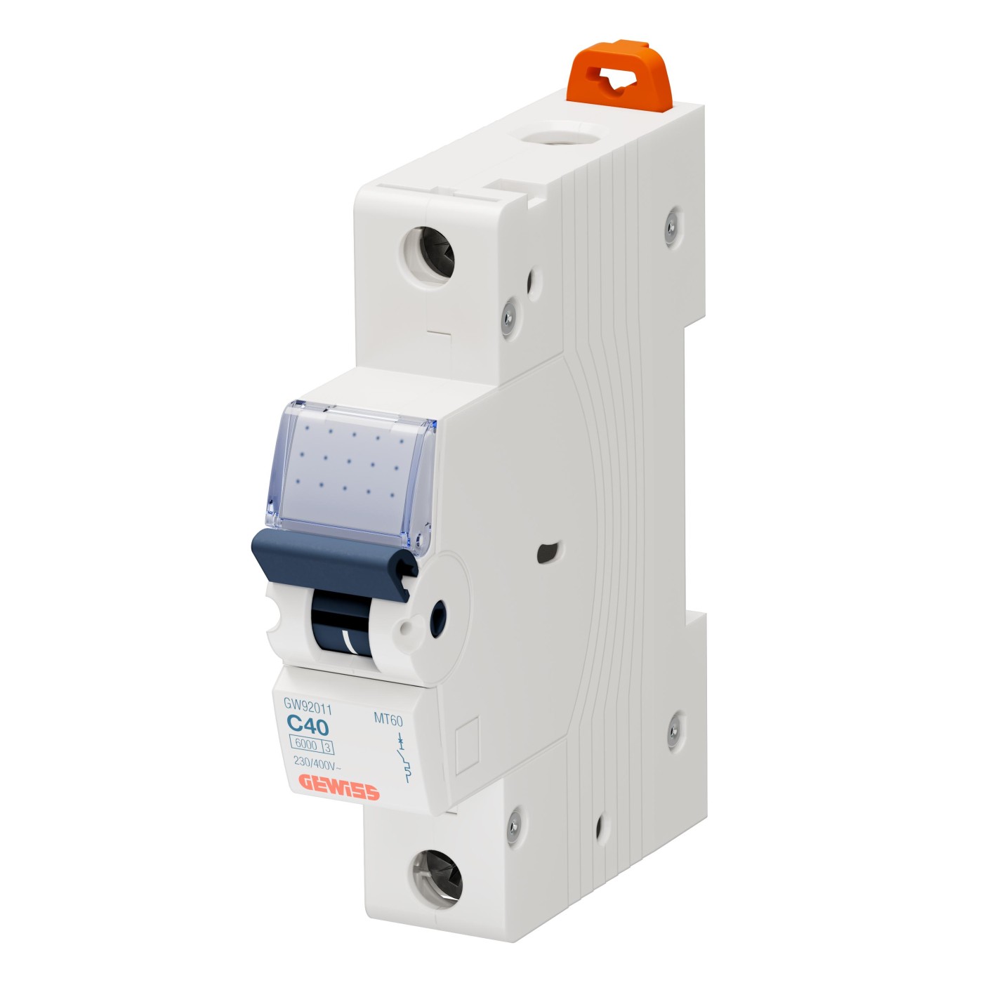 Gewiss 90 MCB 1M 1P automatski osigurač 40A 230-400V C-kriva sa prekidom 6000A GW92011