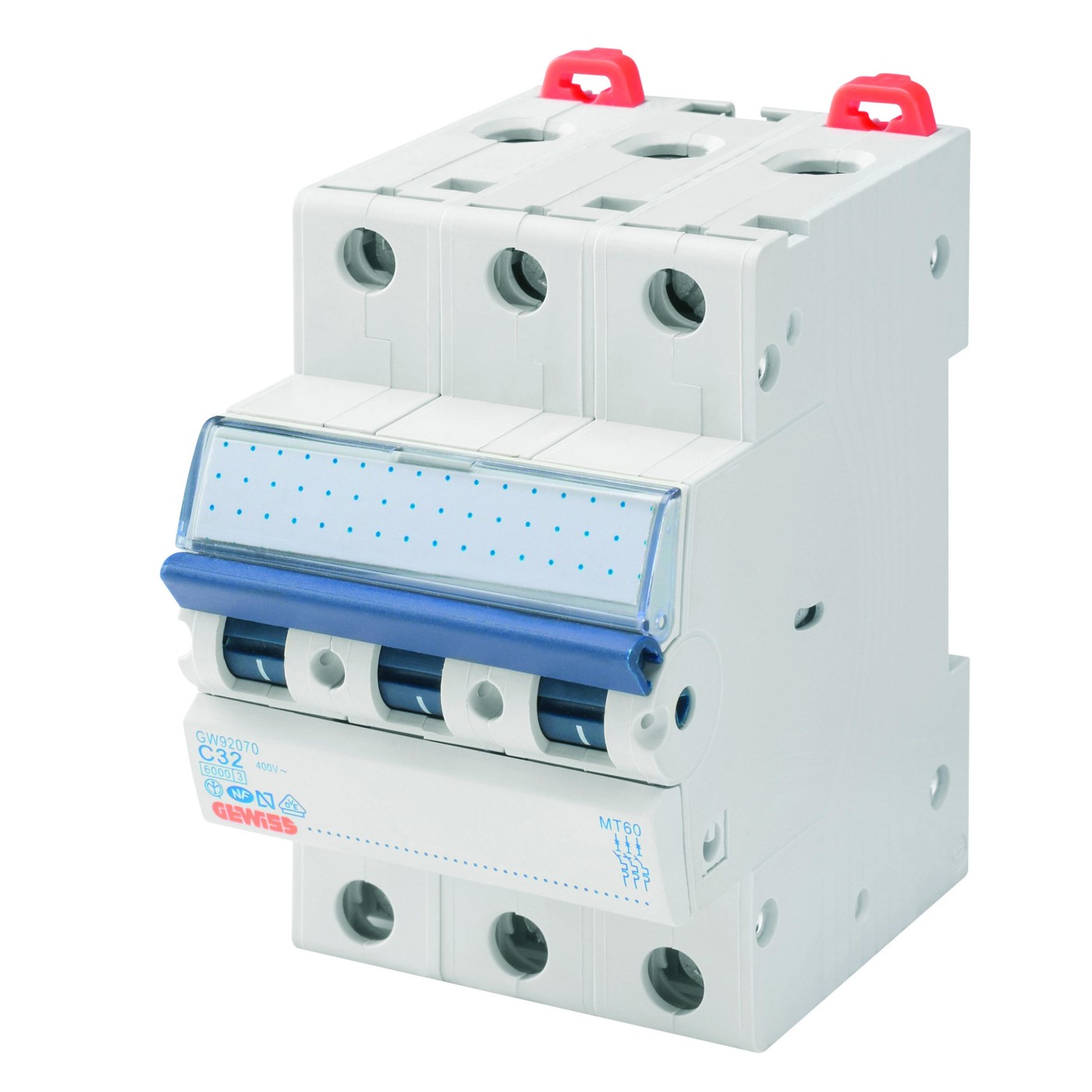 Gewiss 90 MCB 3M 3P automatski osigurač 25A 230-400V B-kriva sa prekidom 6000A GW92269