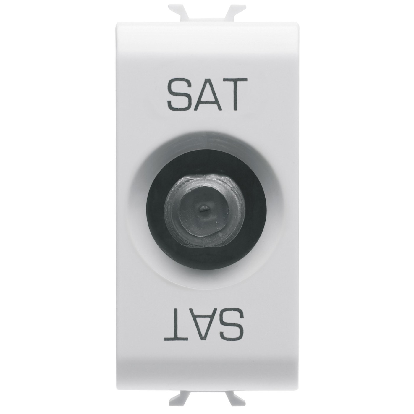 Gewiss Chorusmart 1M White Glossy TV/SAT utičnica (priključnica) koaksijalna sa F - ženskim konketorom, direktna sa prolazom struje GW10371