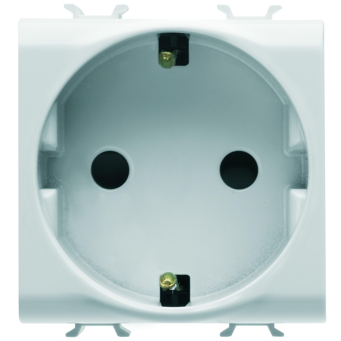 Gewiss Chorusmart 2M 2P+E White Glossy utičnica (priključnica) - šuko 16A 250V za Ø4,8mm kleme utičnika GW10241