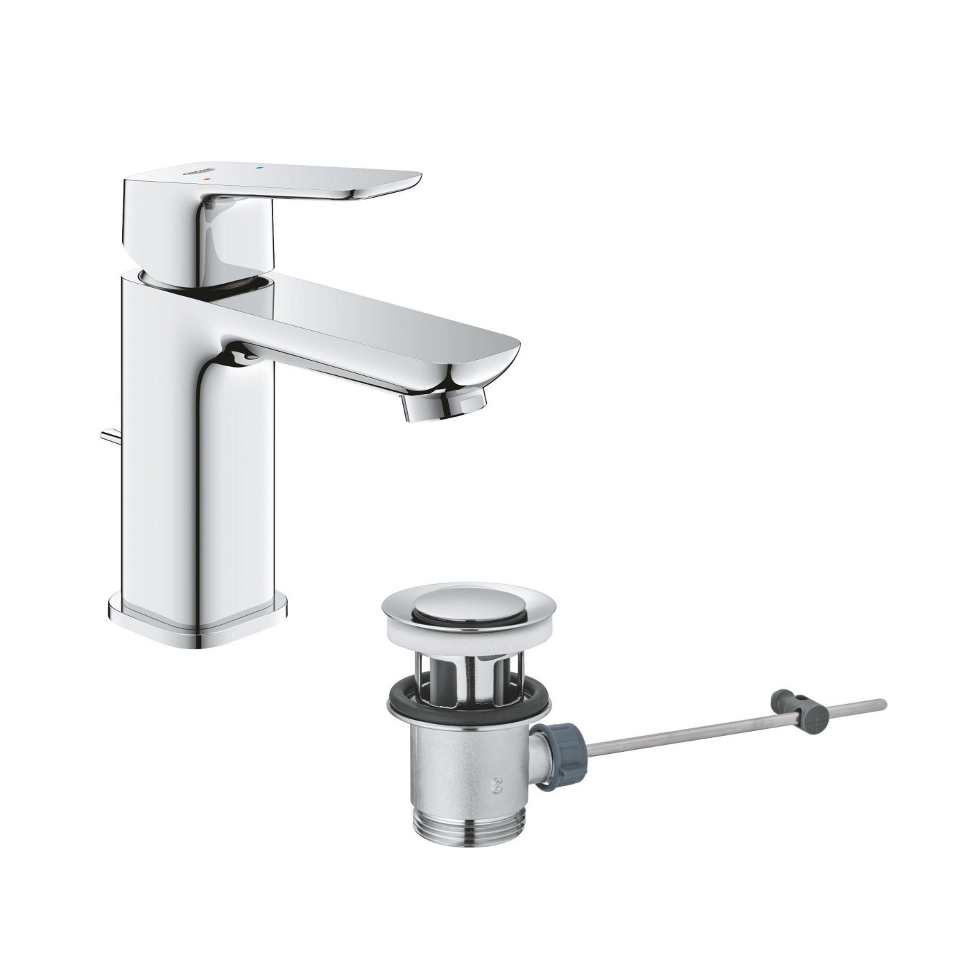 Grohe Cubeo 86 Chrome baterija (slavina) za umivaonik sa odlivnim ventilom sifona pop-up 1016940000