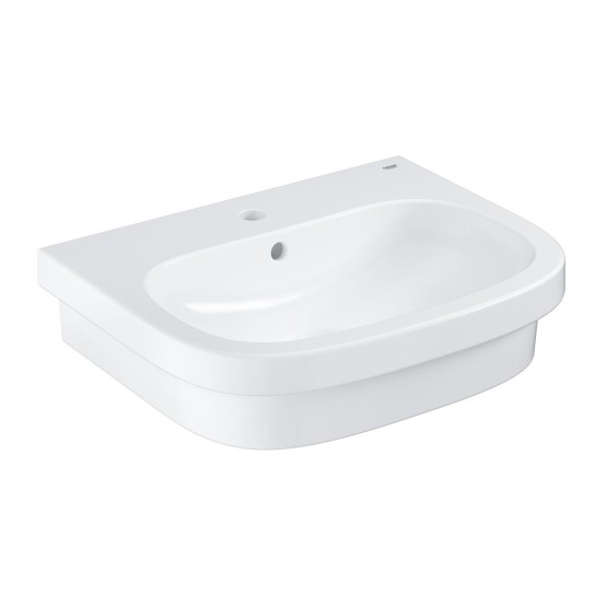 Grohe Euro Ceramic Alpine White umivaonik (lavabo) 59,6x48,3x13,3 konzolni i nadgradni sa rupom za bateriju i sa prelivom 39337000