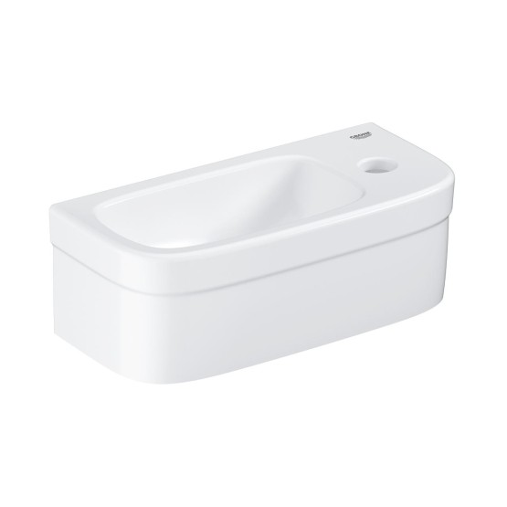 Grohe Euro Ceramic Alpine White umivaonik (lavabo) 37x18x12 konzolni sa rupom za bateriju desno 39327000