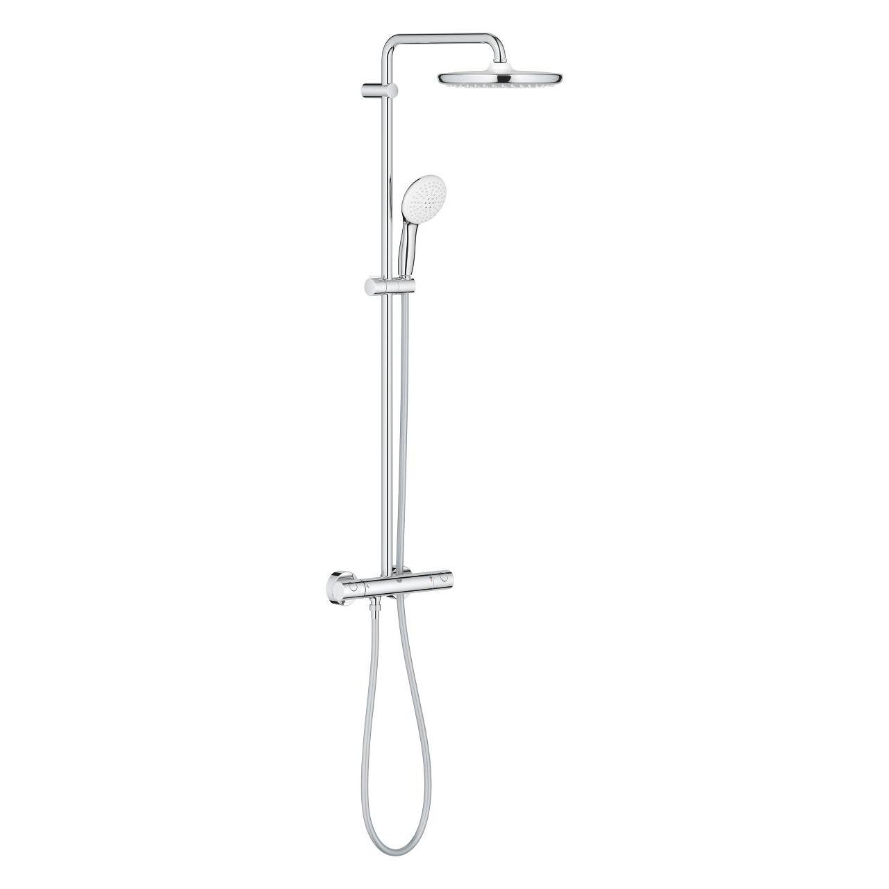 Grohe Tempesa 250 Chrome kompletni tuš sistem termostatski sa ručnim tuš setom i okruglim nadglavnim tušem 1750 26670001