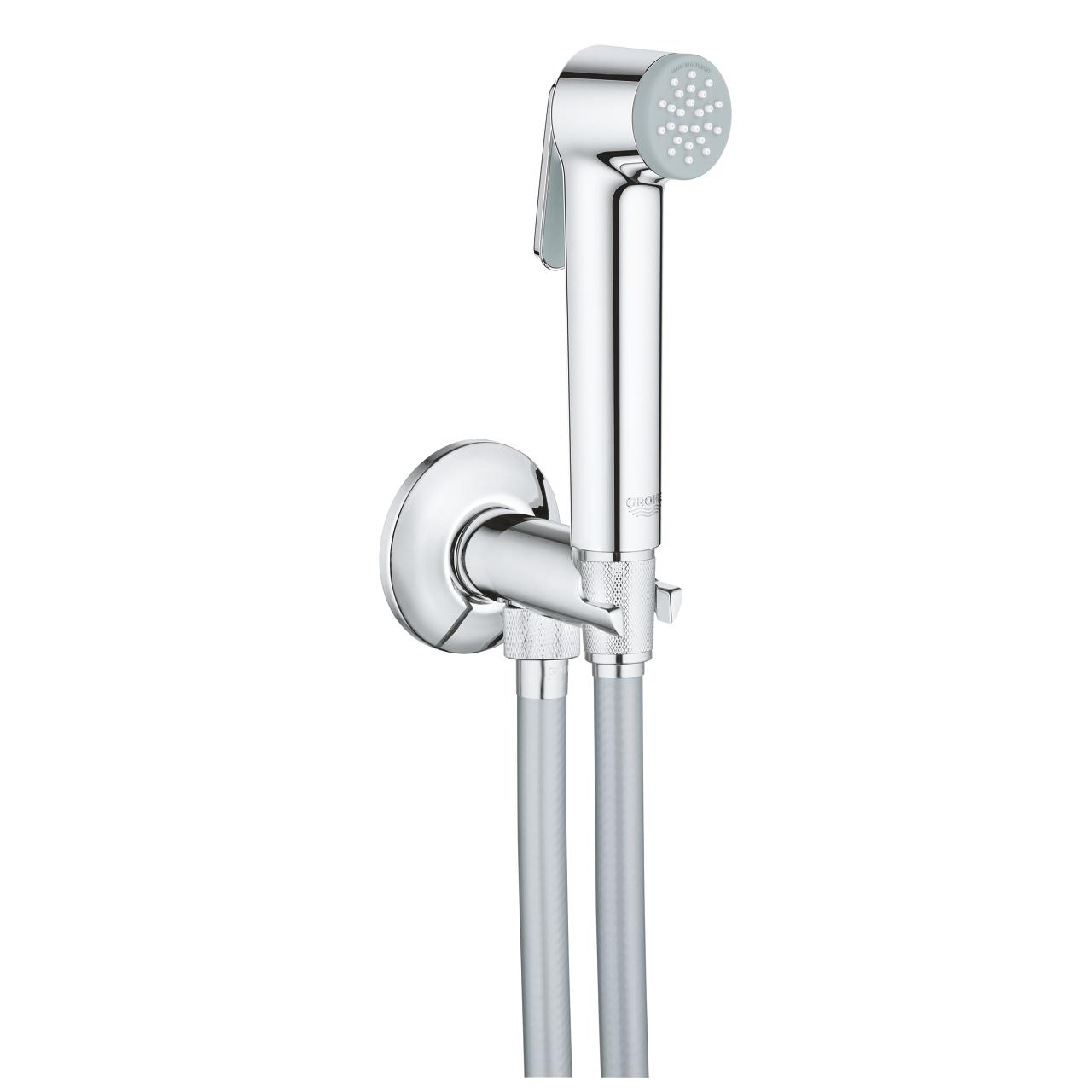 Grohe Tempesta-F Trigger Spray 30 Chrome Set ručni higijenski tuš (bideta) sa aktivatorom mlaza, ventil sa integrisanim držačem tuša i Silverflex 1000 crevo za tuš 26358000