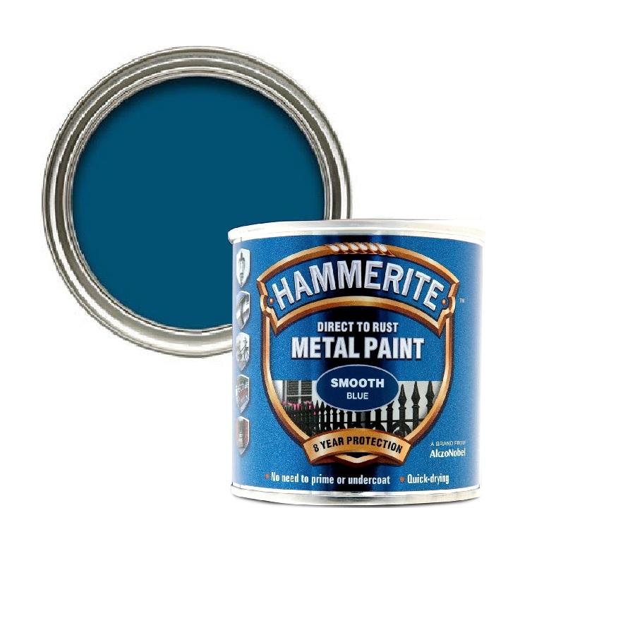 Hammerite Smooth Light Blue Glossy 0,75L sjajna 3 u 1 emajl boja za metal za spolja i unutra na modifikovanoj uljanoj bazi za brzo sušenje (0,08-0,20L/m2/sloj)