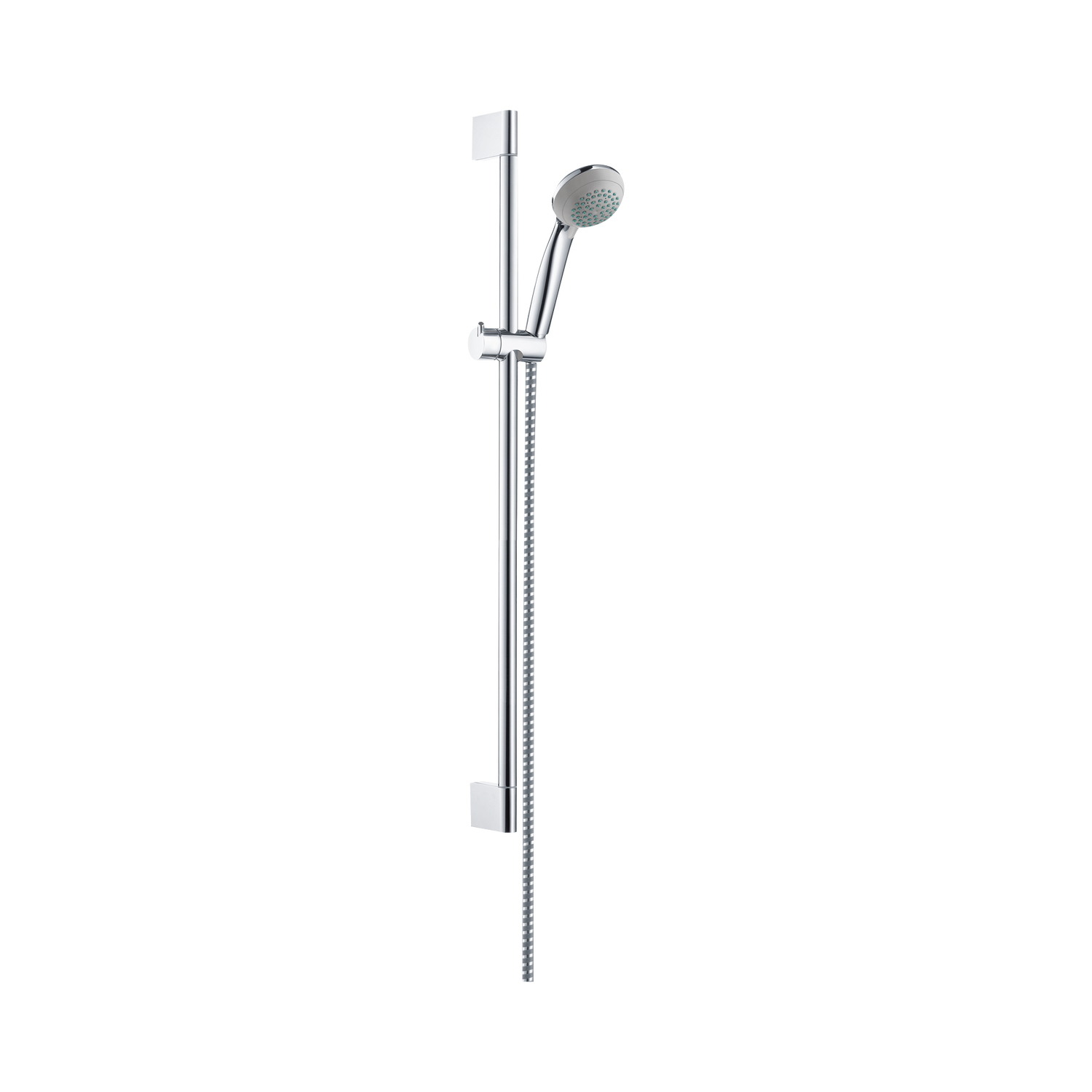 Hansgrohe Crometta 85 Chrome tuš set: ručni tuš sa 2 mlaza, Metaflex 1600 crevo za tuš i usponska šipka sa kliznim držačem 27763000