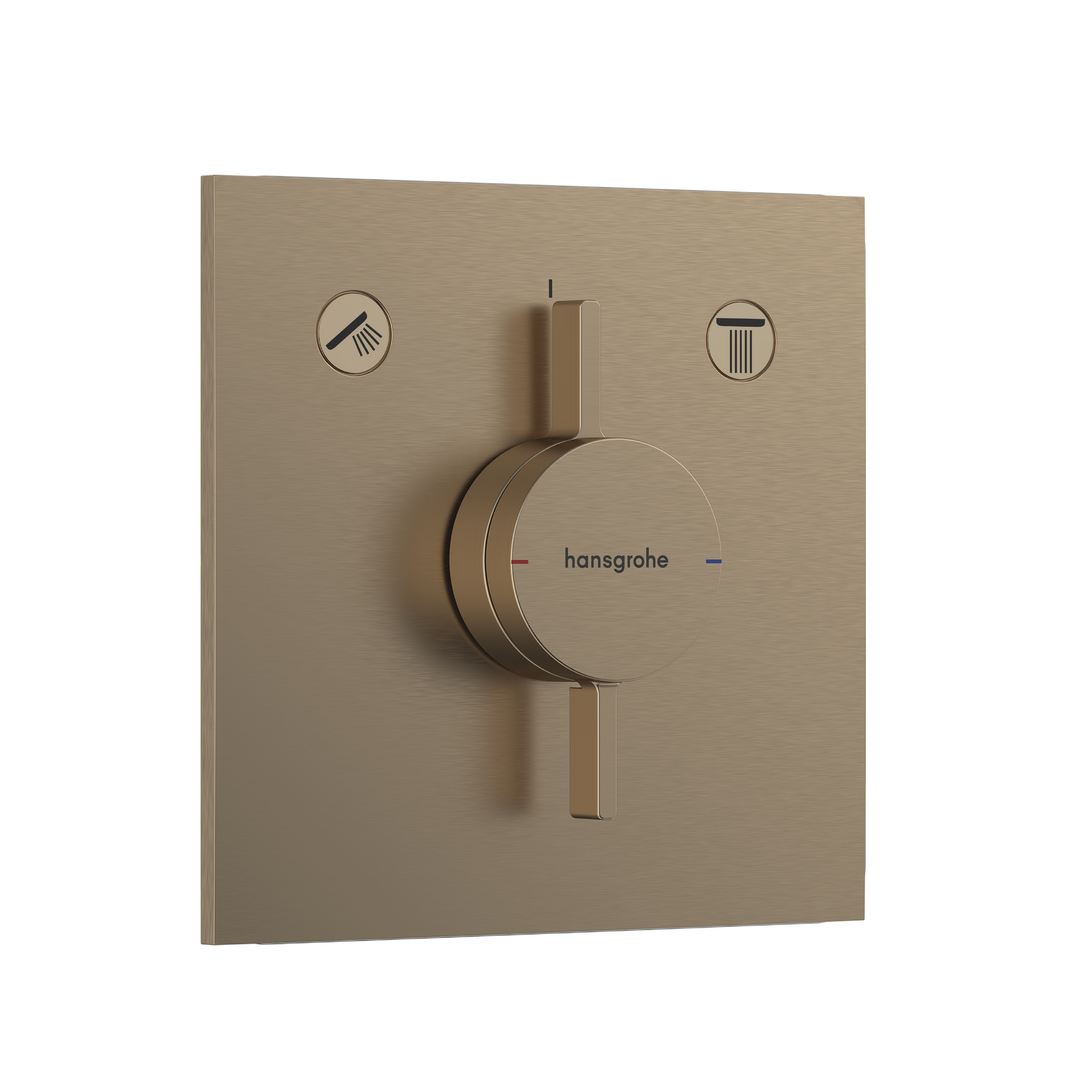 Hansgrohe DuoTurn E Brushed Bronze mešač sa prebacivačem sa 2 funkcije četvrtasti 75417140
