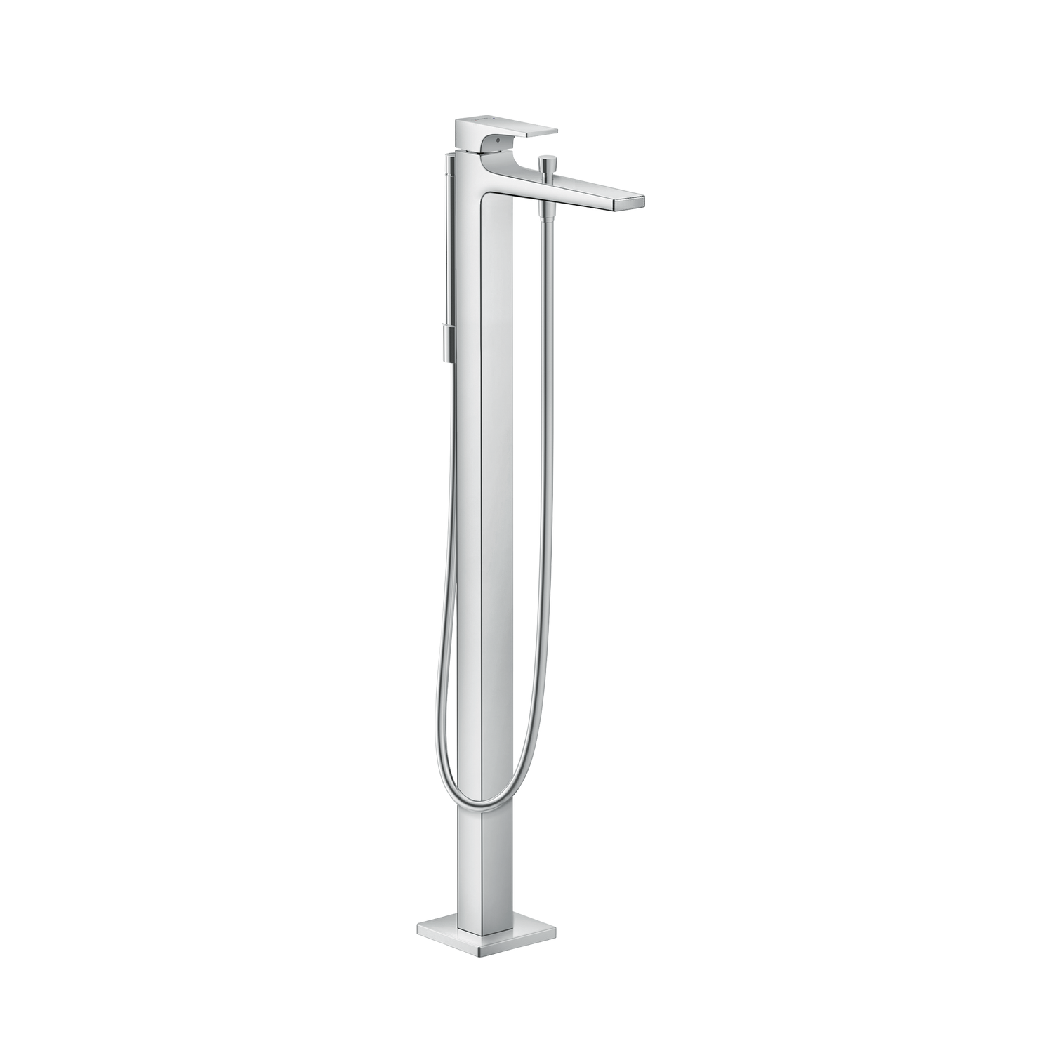 Hansgrohe Metropol Chrome baterija (slavina) za kadu podna sa ručnim tušem, držačem ručnog tuša i crevom 32532000