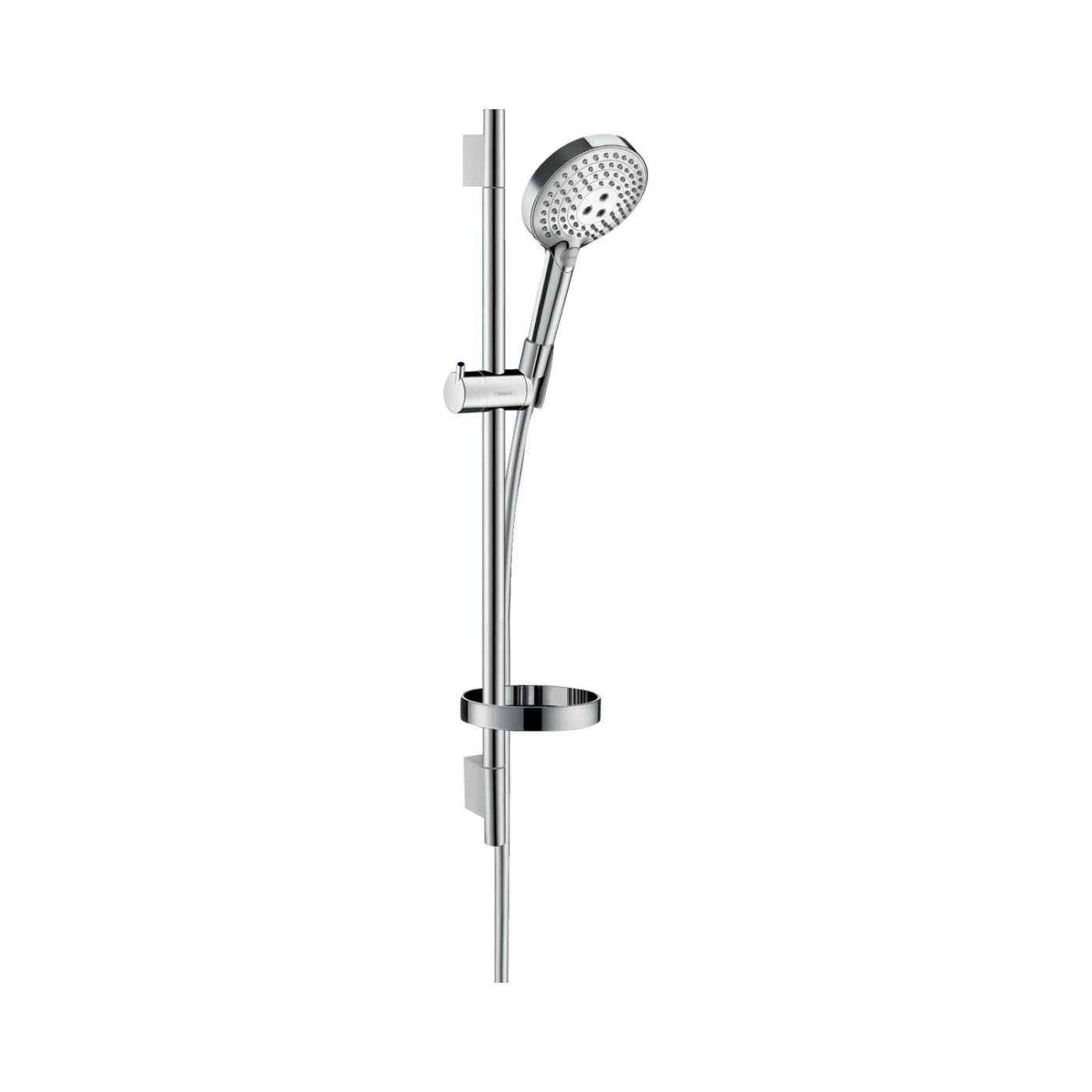 Hansgrohe Raindance Select S 120 Chrome tuš set: ručni tuš, usponska šipka za tuš, Isiflex crevo za tuš i posuda za sapun 27654000