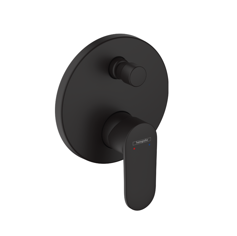 Hansgrohe Vernis Blend Matt Black mešač sa prebacivačem okrugli 71466670