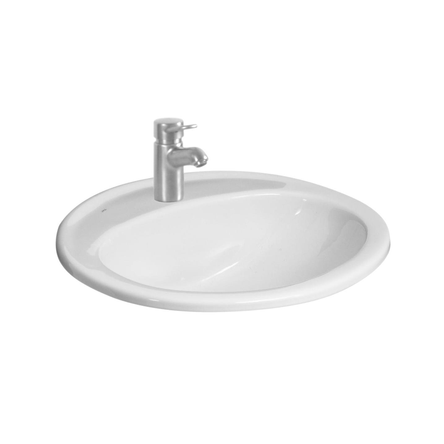 Jika Ibon White umivaonik (lavabo) 52x41x18,5 ugradni ovalni sa rupom za bateriju 8.1301.0.000.104.1