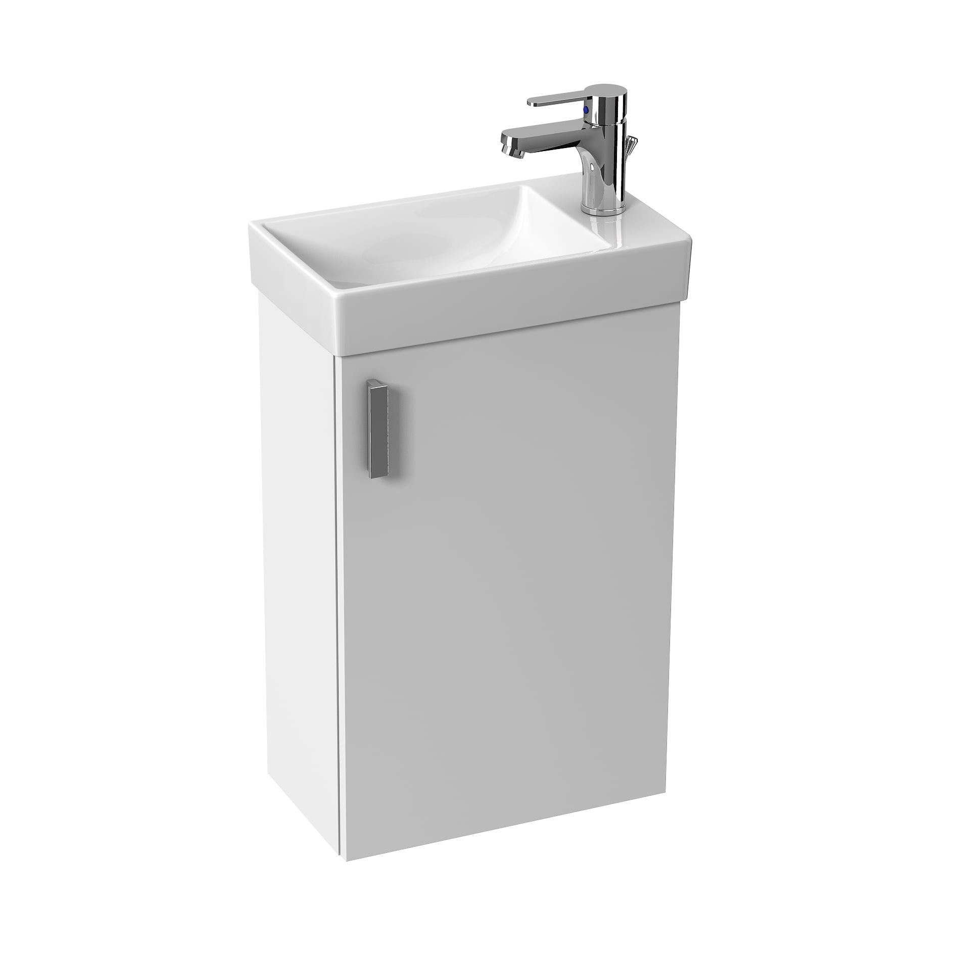 Jika Petit White ormar sa umivaonikom 41x23x65,5 sa rupom za bateriju desno i vratima sa šarkama levo/desno 4.5J51.1.175.300.1