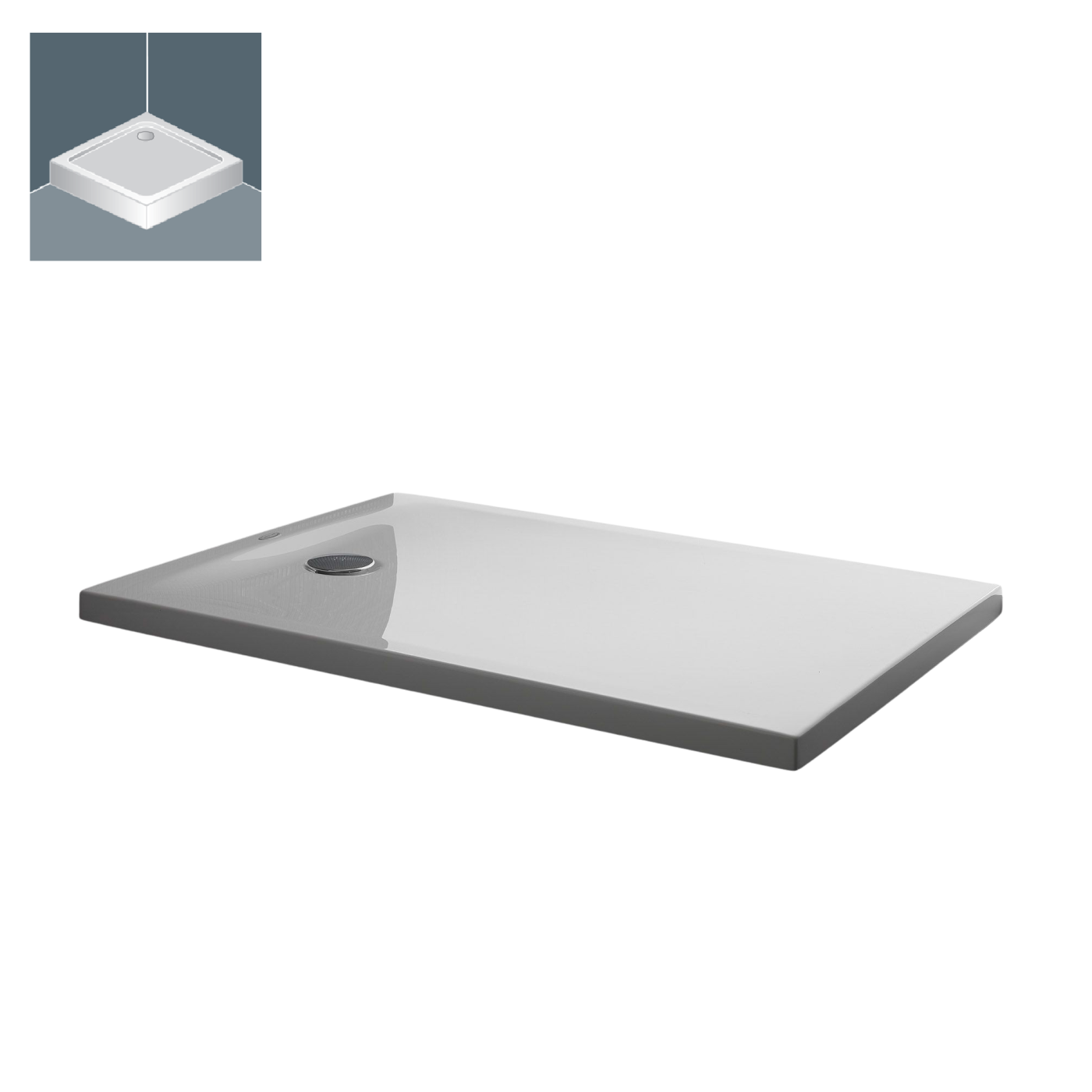 Kolpa San Evelin Tray Q White 80x120 tuš kada četvrtasta ugradna od sanitarnog akrila sa oblogom i postoljem 593330