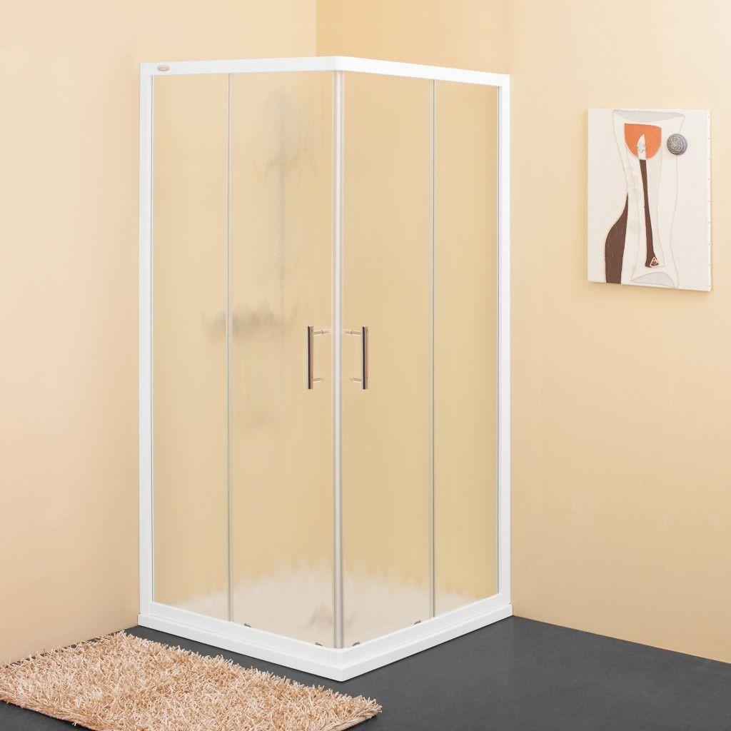 Kolpa San SQ Line 90x100 White tuš kabina četvrtasta visine 1900mm sa kaljenim Chinchilla staklom debljine 5/6mm 511370