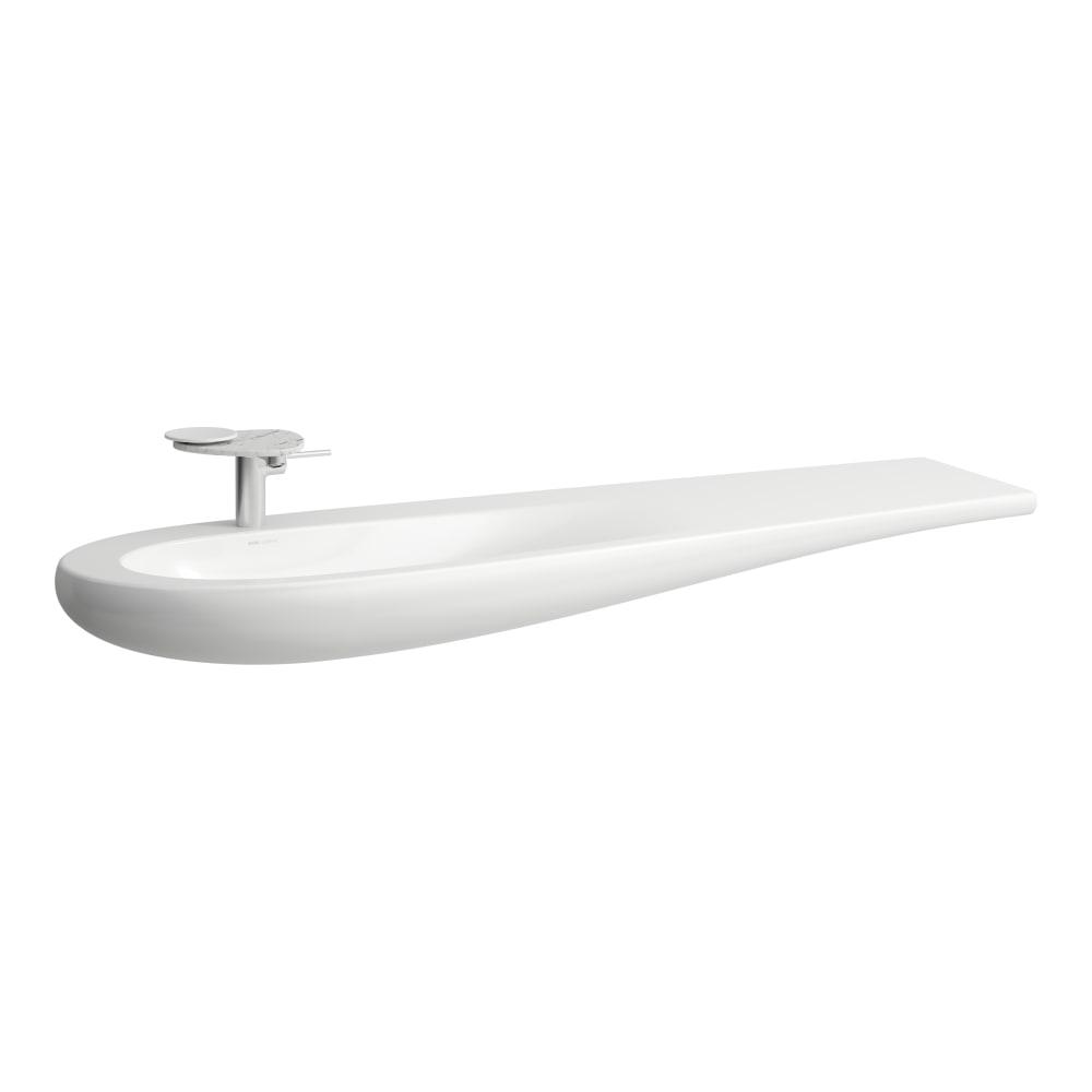 Laufen Il Bagno Alessi White LCC umivaonik (lavabo) 120x50x16,5 konzolni sa desnim zaravnjenjem i keramičkim odlivnim ventilom sifona 8.1497.1.400.109.1