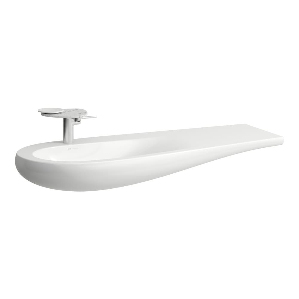 Laufen Il Bagno Alessi White LCC umivaonik (lavabo) 120x50x16,5 konzolni sa desnim zaravnjenjem i keramičkim odlivnim ventilom sifona 8.1497.3.400.109.1