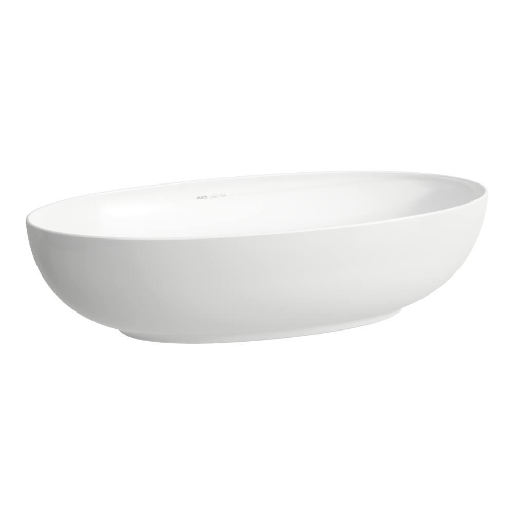 Laufen Il Bagno Alessi White LCC umivaonik (lavabo) 70x38x17 nadgradni, ovalnog oblika sa keramickim odvodnim ventilom sifona i Saphireramik poklopcem 8.1897.7.400.112.1