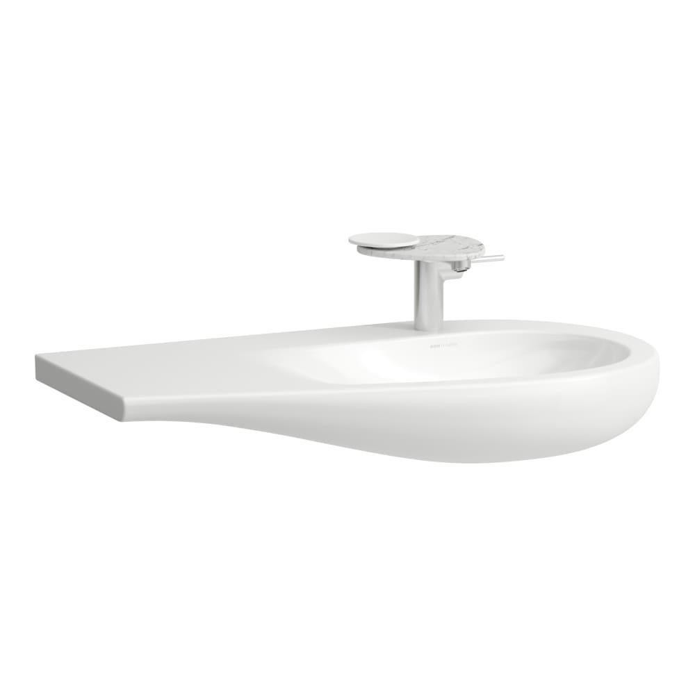 Laufen Il Bagno Alessi White LCC umivaonik (lavabo) 90x50x16,5 konzolni sa levim zaravanjenjem i keramickim odlivnim ventilom 8.1497.6.400.109.1