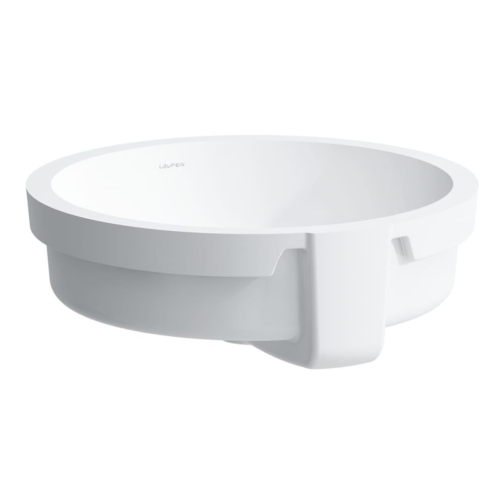 Laufen Living White umivaonik (lavabo) 45x45,5x15,5 podgradni okrugli sa prelivom 8.1343.8.000.109.1