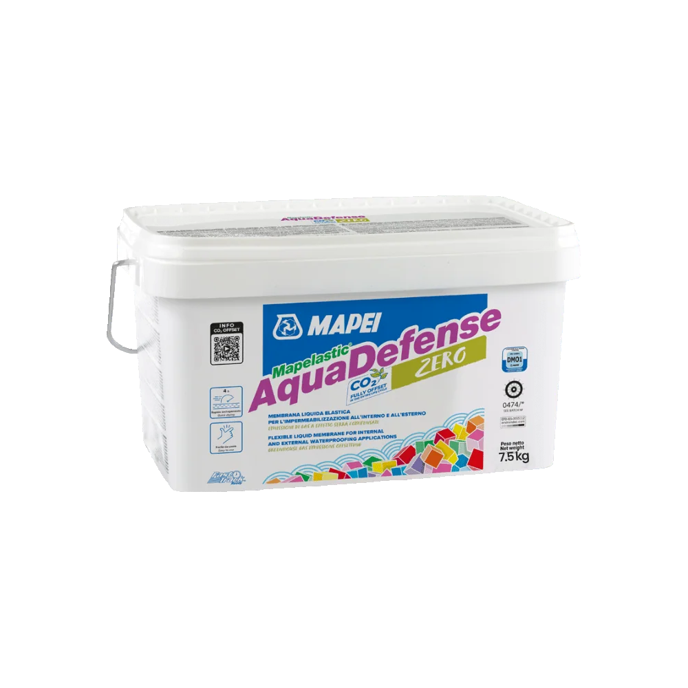 Mapei Mapelastic Aquadefense Zero 15kg brzosušеća fleksibilna tečna hidroizolaciona membrana spremna za upotrebu za hidroizolaciju kupatila, tuš kabina, balkona i terasa (1kg/m² za dva sloja)
