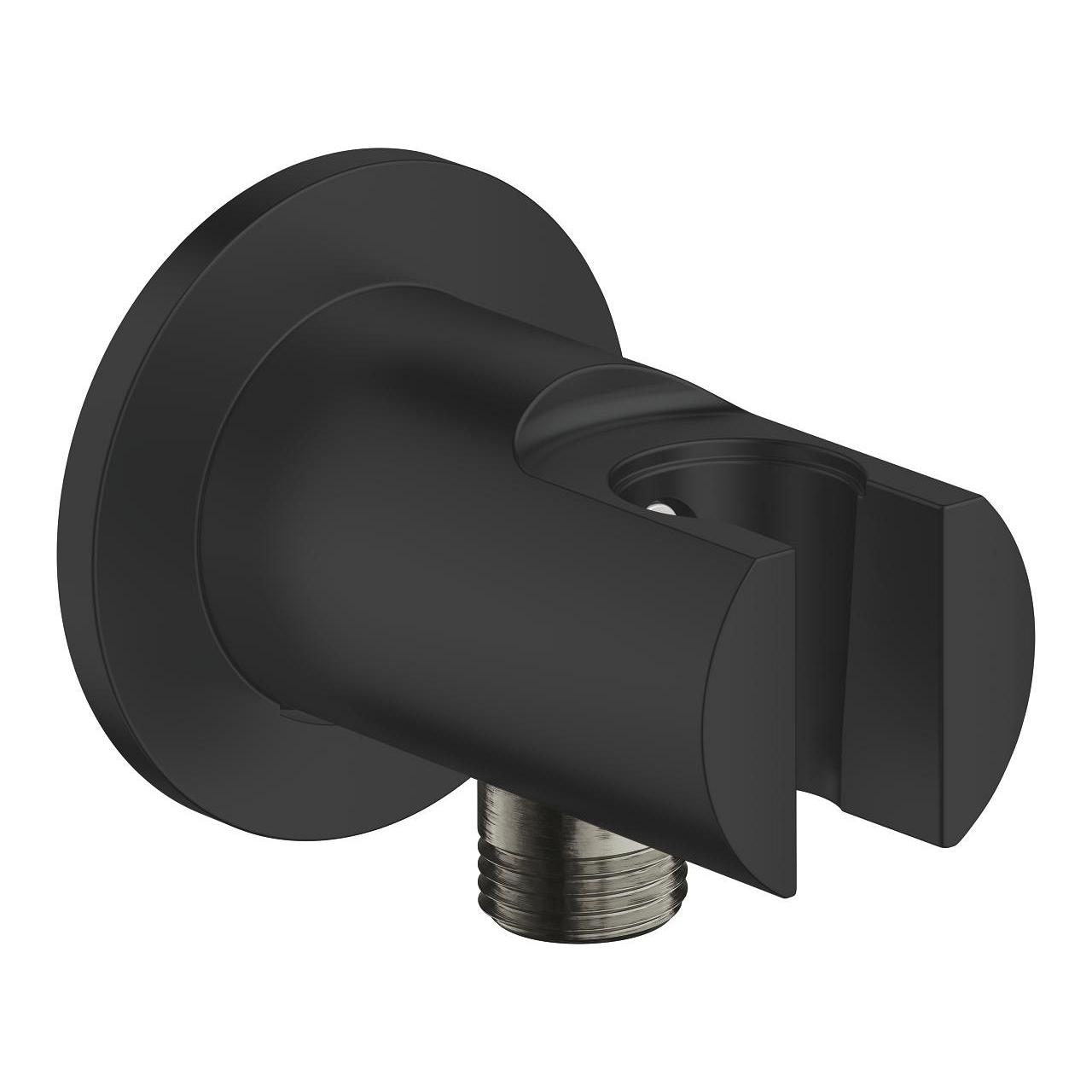 Grohe Tempesta 110 Matt Black Set ručni tuš sa 2 mlaza okrugli, zidni priključak za crevo sa integrisanim držačem za tuš i 1500 crevo za tuš 264062433