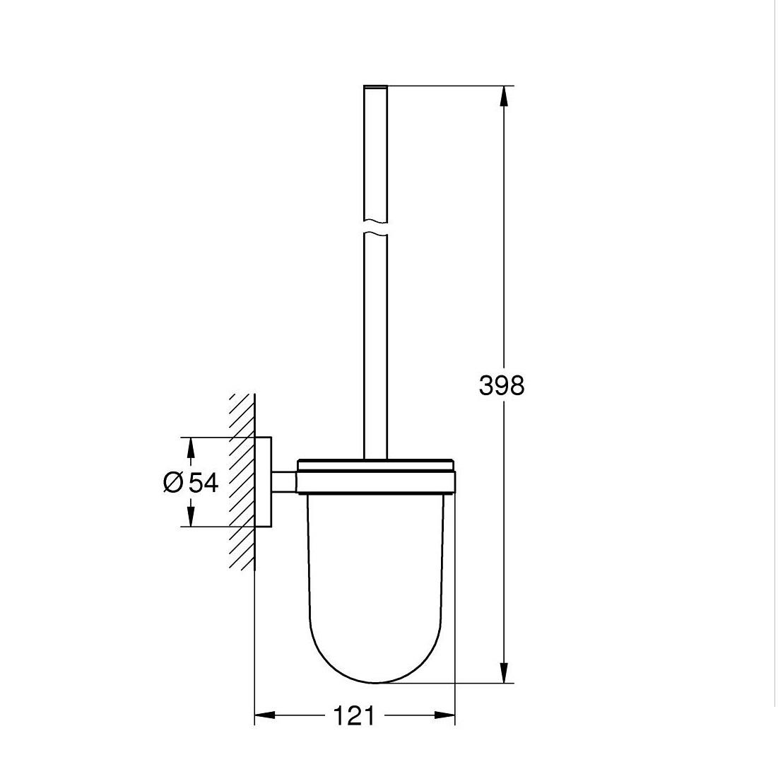 Grohe Esentials Matt Balck WC četka crna sa konzolnim držečem 1024682430