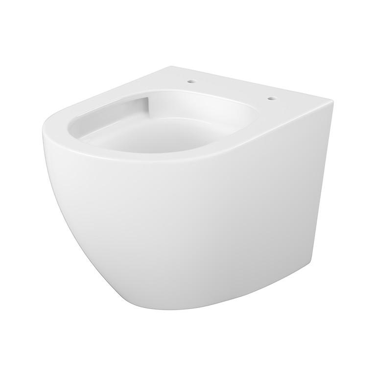 Cersanit Desse Pro Oval White Mito Tornado WC šolja konzolna 36x49x32,5 sa Slim SoftClose daskom za WC šolju sporospuštajućom od duroplasta S4024-001