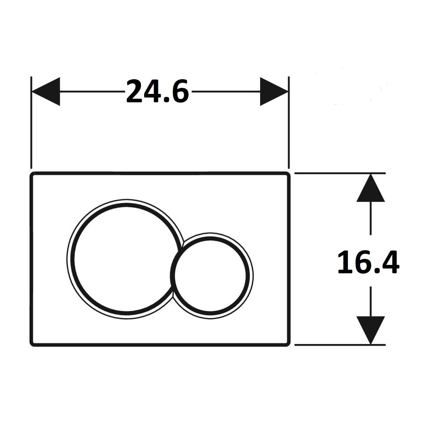 Geberit Sigma01 White Glossy taster za ugradne vodokotliće dvokoličinski sa okruglom tipkom debljine 13mm 115.770.11.5