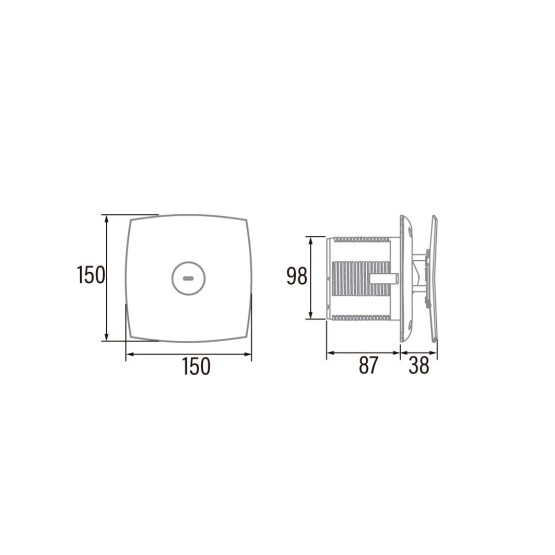 Cata X-Mart 10 Matic Inox kupatilski ventilator sa tajmerom 01045000