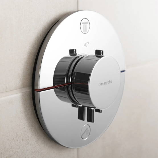 Hansgrohe ShowerSelect Comfort Chrome mešač termostatski sa prebacivačem sa 2 funkcije okrugli 15554000