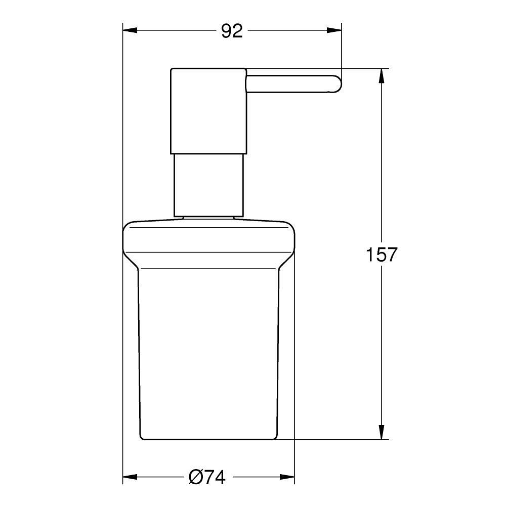 Grohe Essentials 160ml Essentials Chrome dozer za sapun bez držača 40394001