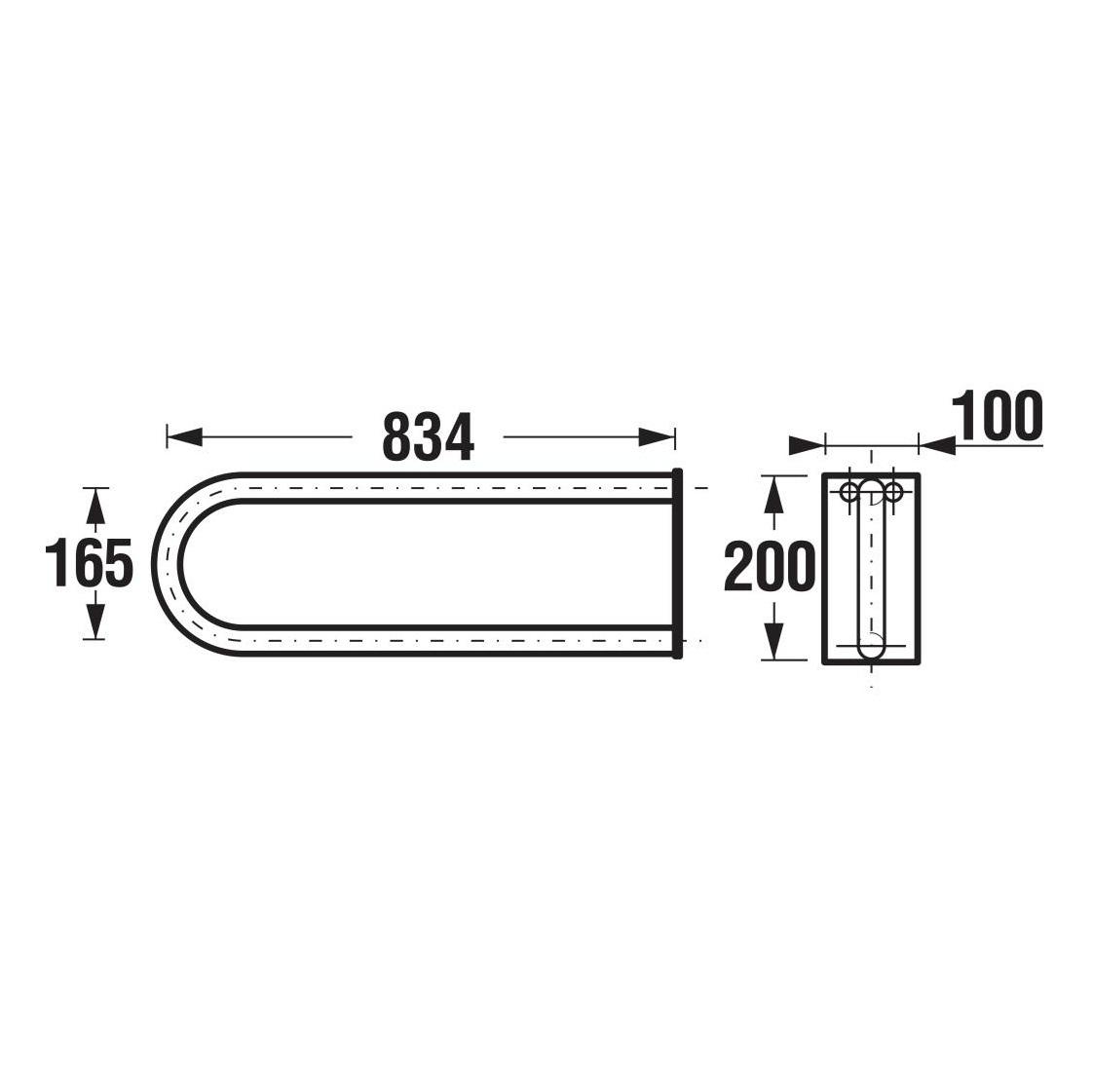 Jika Universum Chrome zidni rukohvat fiksni dužine 90cm 3.8972.4.000.000.1