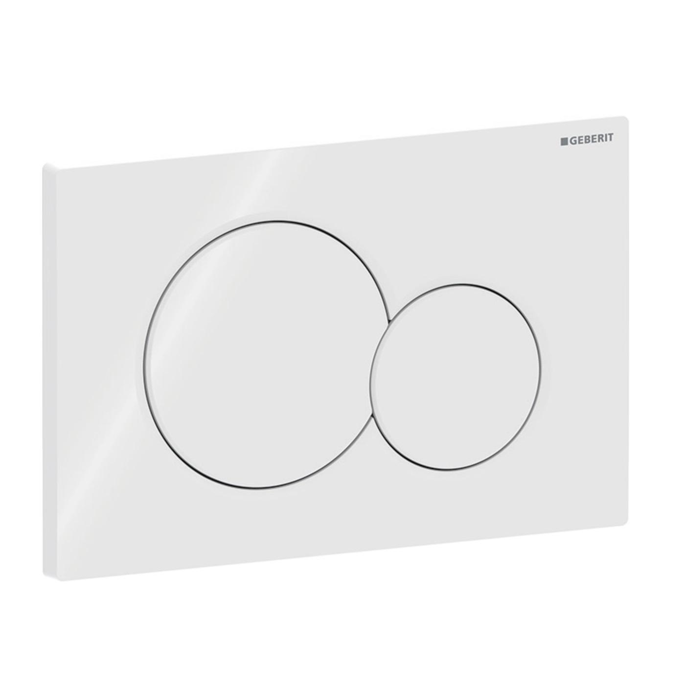 Geberit Sigma01 White Glossy taster za ugradne vodokotliće dvokoličinski sa okruglom tipkom debljine 13mm 115.770.11.5