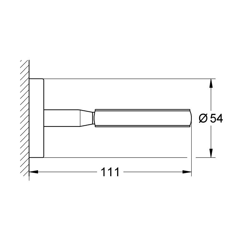 Grohe BauCosmopolitan Chrome univerzalni konzolni držač dozera za sapun 40585001