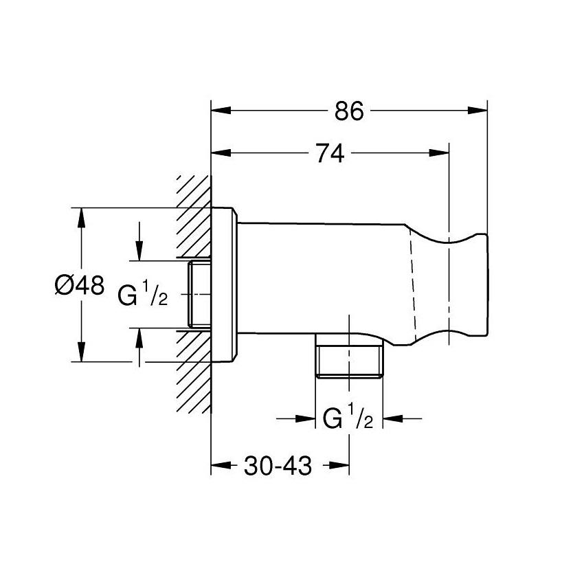 Grohe Rainshower Brushed Warm Sunset priključak za crevo i držač ručnog tuša 26658DL0